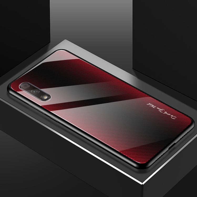 Texture Gradient Glass Protective Case, For Honor 9X, For OnePlus 7, For Huawei Mate 30 Pro, For Huawei P30 Pro