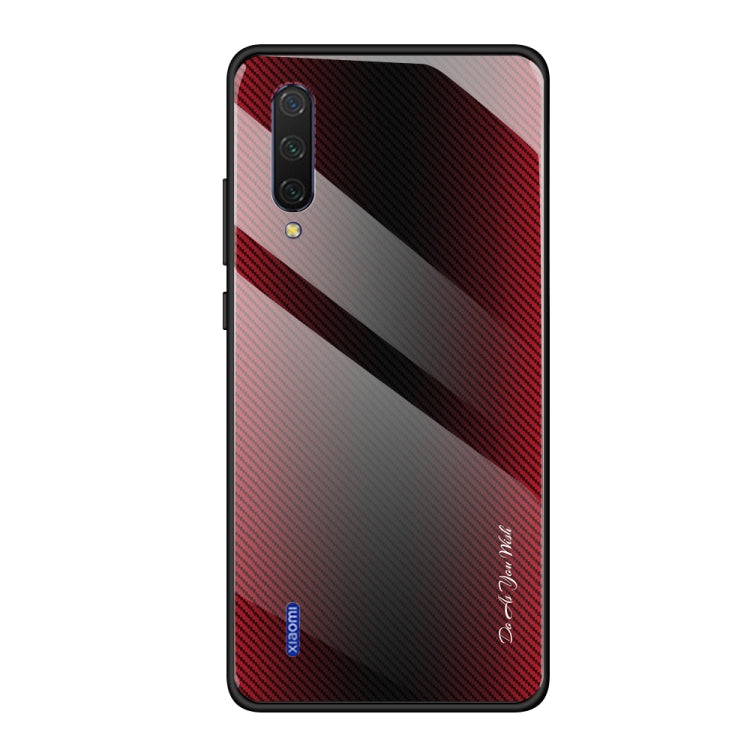 Texture Gradient Glass Protective Case, For Xiaomi 9 SE, For Xiaomi CC9 / A3 Lite
