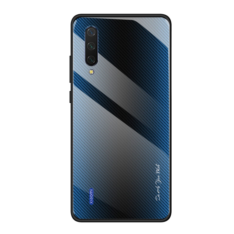 Texture Gradient Glass Protective Case, For Xiaomi 9 SE, For Xiaomi CC9 / A3 Lite