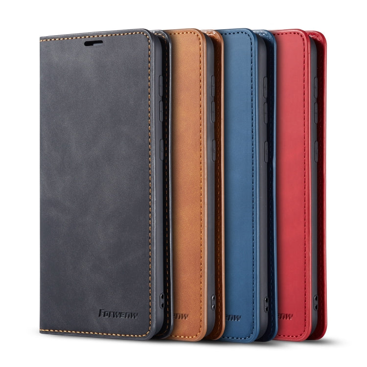 For Galaxy A10 / M10 Forwenw Dream Series Oil Edge Strong Magnetism Horizontal Flip Leather Case with Holder & Card Slots & Wallet & Photo Frame(Black)