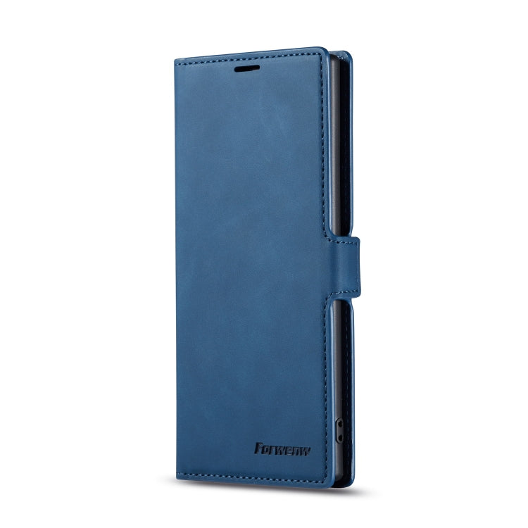 For Galaxy Note10 Forwenw Dream Series Oil Edge Strong Magnetism Horizontal Flip Leather Case with Holder & Card Slots & Wallet & Photo Frame(Blue)