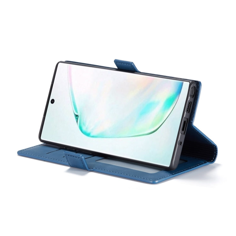 For Galaxy Note10 Forwenw Dream Series Oil Edge Strong Magnetism Horizontal Flip Leather Case with Holder & Card Slots & Wallet & Photo Frame(Blue)