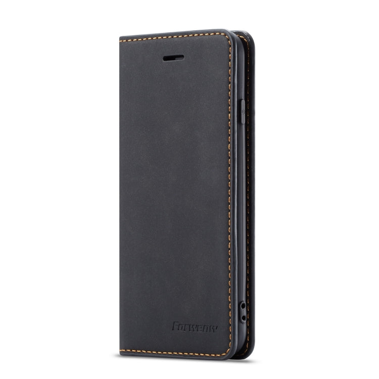 For iPhone SE 2022 / SE 2020 / 8 / 7 Forwenw Dream Series Oil Edge Strong Magnetism Horizontal Flip Leather Case with Holder & Card Slots & Wallet & Photo Frame(Black)