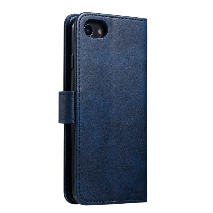 For iPhone 8  / 7 GUSSIM Magnetic Horizontal Flip Leather Case with Holder & Card Slots & & Wallet(Blue)