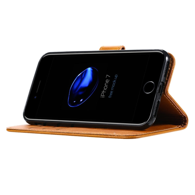 For iPhone 8  / 7 GUSSIM Magnetic Horizontal Flip Leather Case with Holder & Card Slots & & Wallet(Blue)