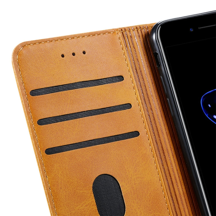 For iPhone 8  / 7 GUSSIM Magnetic Horizontal Flip Leather Case with Holder & Card Slots & & Wallet(Blue)