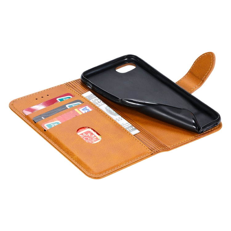 For iPhone 8  / 7 GUSSIM Magnetic Horizontal Flip Leather Case with Holder & Card Slots & & Wallet(Blue)