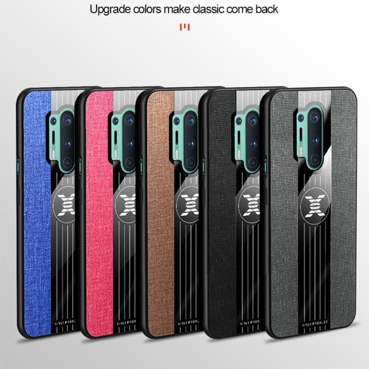 For OnePlus 8 Pro XINLI Stitching Cloth Texture Shockproof TPU Phone Case(Black)
