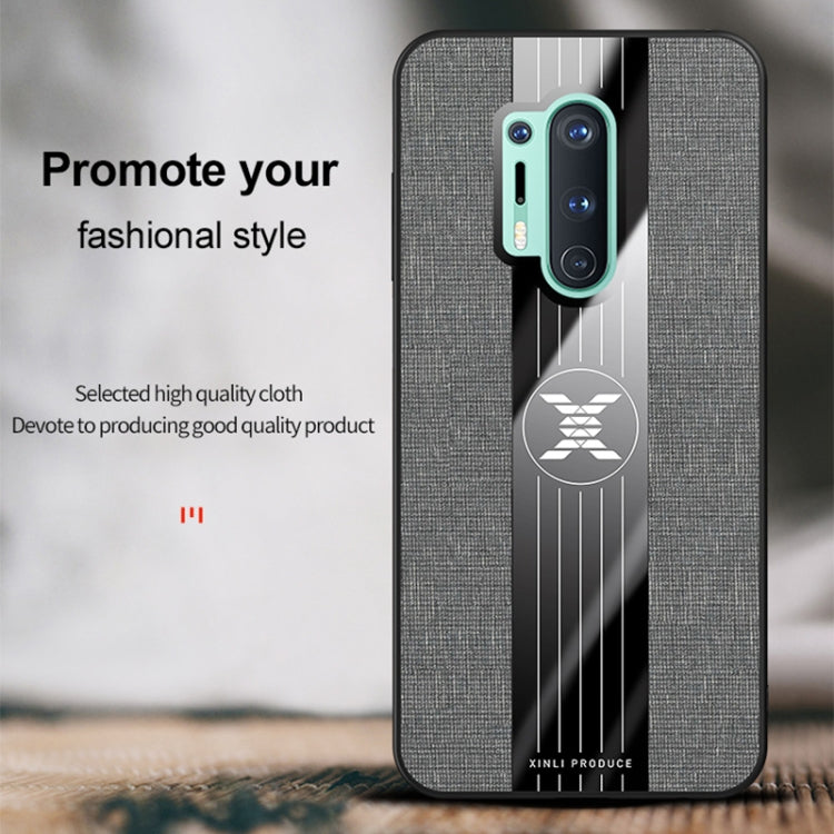 For OnePlus 8 Pro XINLI Stitching Cloth Texture Shockproof TPU Phone Case(Black)