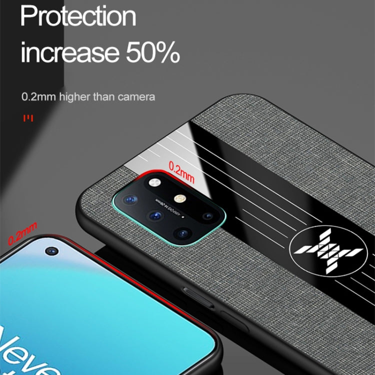 For OnePlus 8T XINLI Stitching Cloth Texture Shockproof TPU Phone Case(Black)