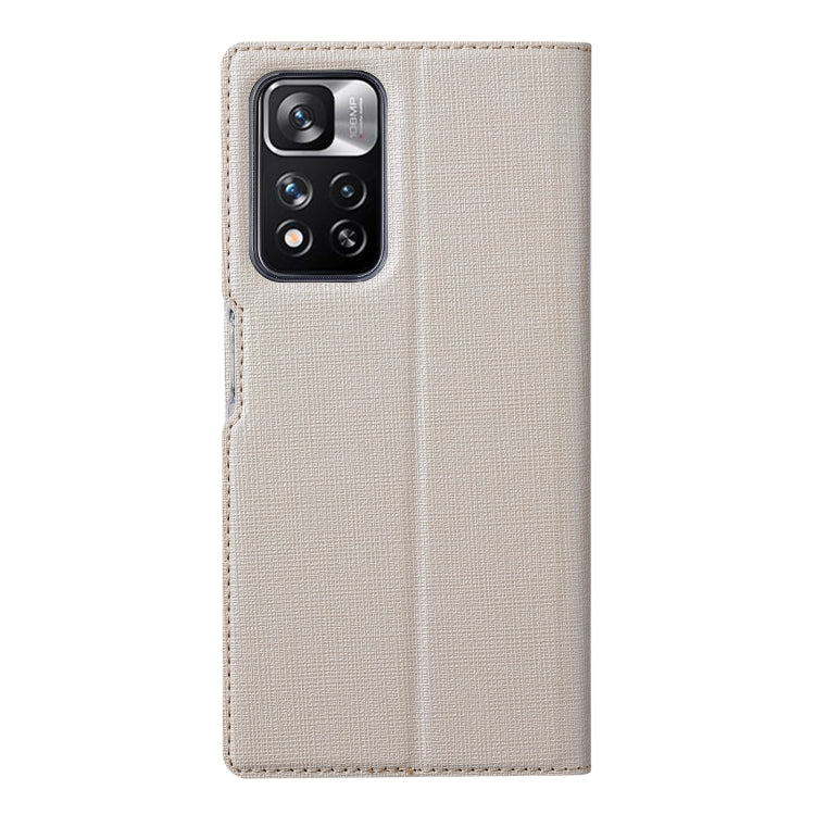 For Xiaomi Redmi Note 11 Pro ViLi DMX Series Shockproof Magnetic Flip Leather Phone Case(Gold)