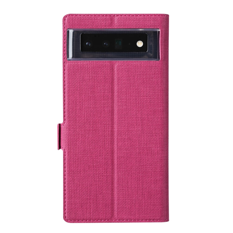 For Google Pixel 6 ViLi K Series Magnetic Buckle Horizontal Flip Leather Phone Case(Rose Red)