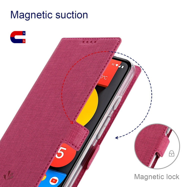 For Google Pixel 6 ViLi K Series Magnetic Buckle Horizontal Flip Leather Phone Case(Rose Red)