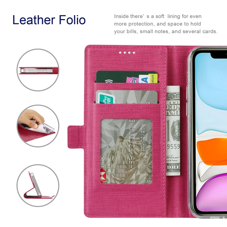 For Google Pixel 6 ViLi K Series Magnetic Buckle Horizontal Flip Leather Phone Case(Rose Red)