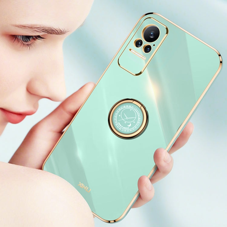 For Xiaomi Civi XINLI 6D Plating Phone Case with Ring Holder(Hawthorn Red)