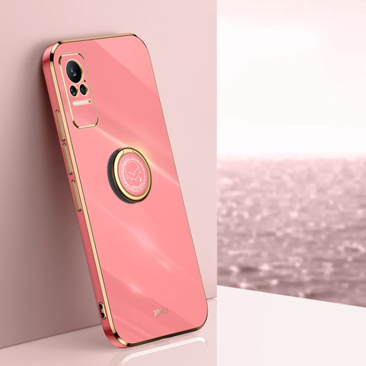 For Xiaomi Civi XINLI 6D Plating Phone Case with Ring Holder(Hawthorn Red)