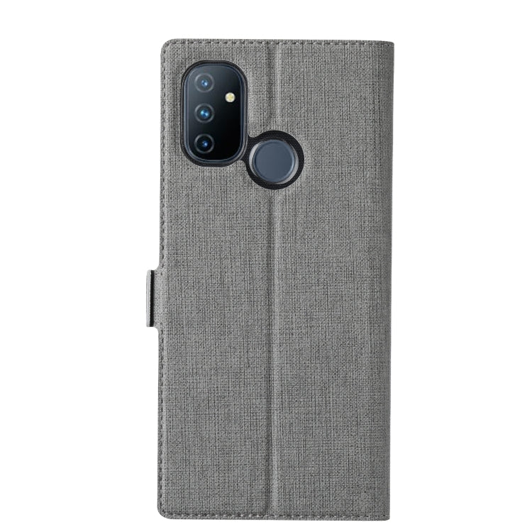 For OnePlus Nord N100 ViLi K Series Shockproof Magnetic Buckle Leather Phone Case(Grey)