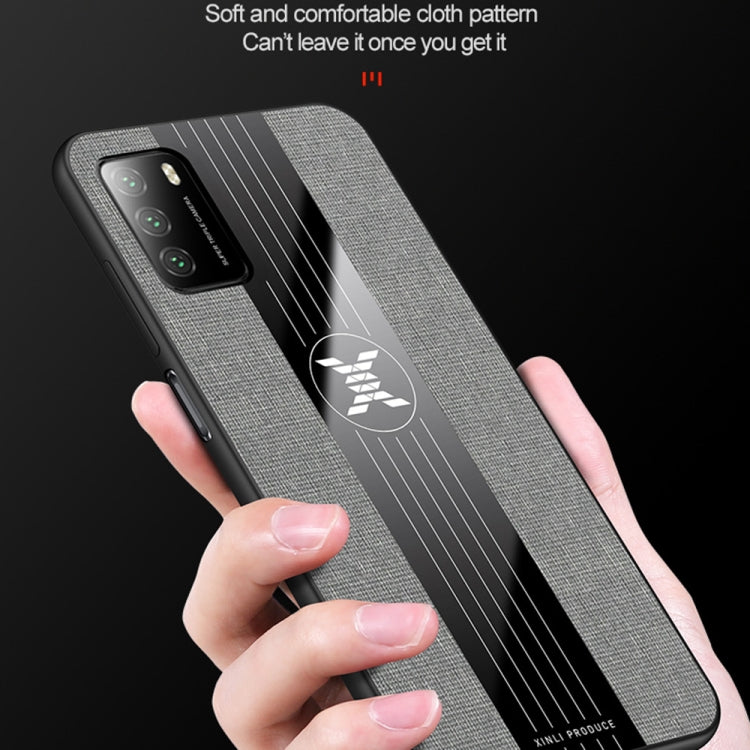 For Xiaomi Poco M3 XINLI Stitching Cloth Texture TPU Phone Case(Red)