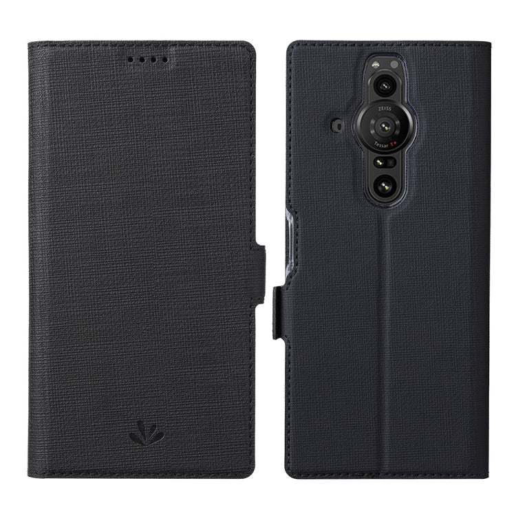 For Sony Xperia Pro-I ViLi K Series Magnetic Buckle Horizontal Flip Leather Phone Case(Black)