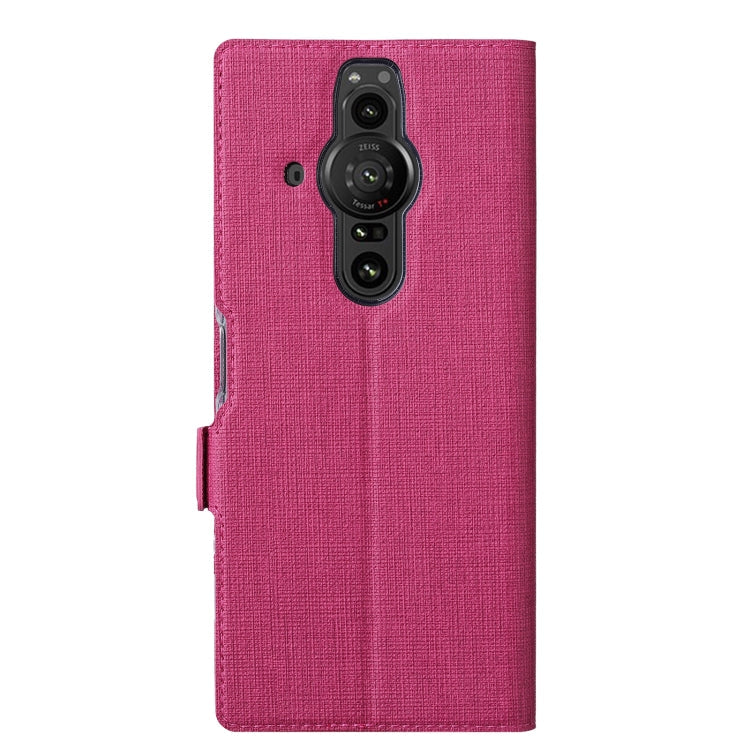 For Sony Xperia Pro-I ViLi K Series Magnetic Buckle Horizontal Flip Leather Phone Case(Rose Red)