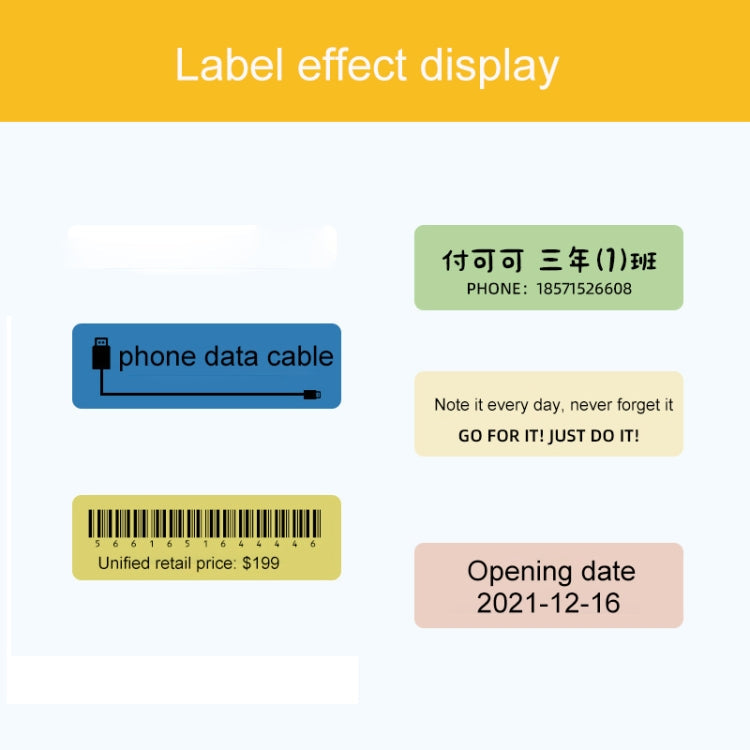 Thermal Printing Label Paper Stickers For NiiMbot D101 / D11, 10 x 25mm 240 Sheets White, 14 x 25mm 240 Sheets White, 10 x 25mm 240 Sheets Yellow, 10 x 25mm 240 Sheets Red, 14 x 25mm 240 Sheets Red
