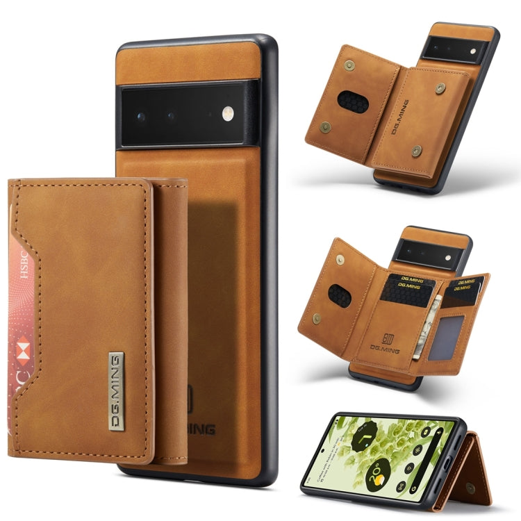DG.MING M2 Series 3-Fold Multi Card Bag + Magnetic Back Cover Case, For Google Pixel 6 Pro