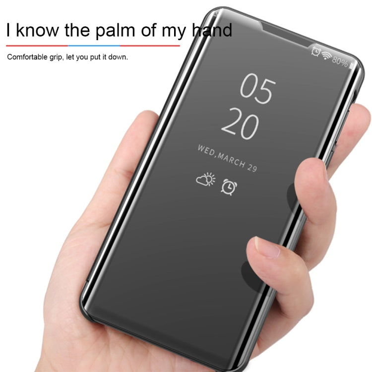 Plated Mirror Horizontal Flip Leather Case with Holder, For Xiaomi Mi Note10 / Note 10 Pro