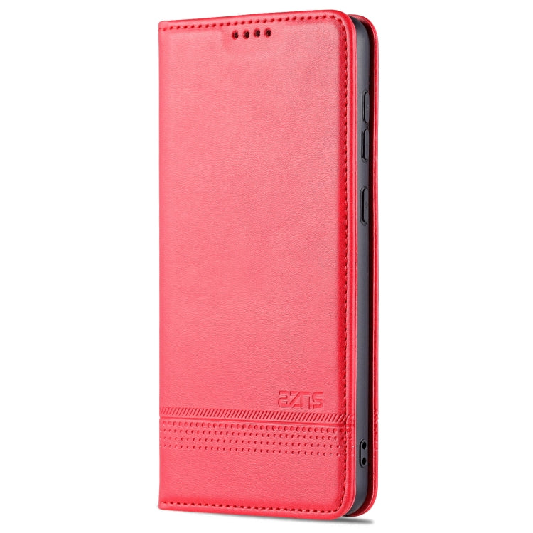 For Samsung Galaxy A53 5G AZNS Magnetic Calf Texture Horizontal Flip Leather Phone Case(Red)