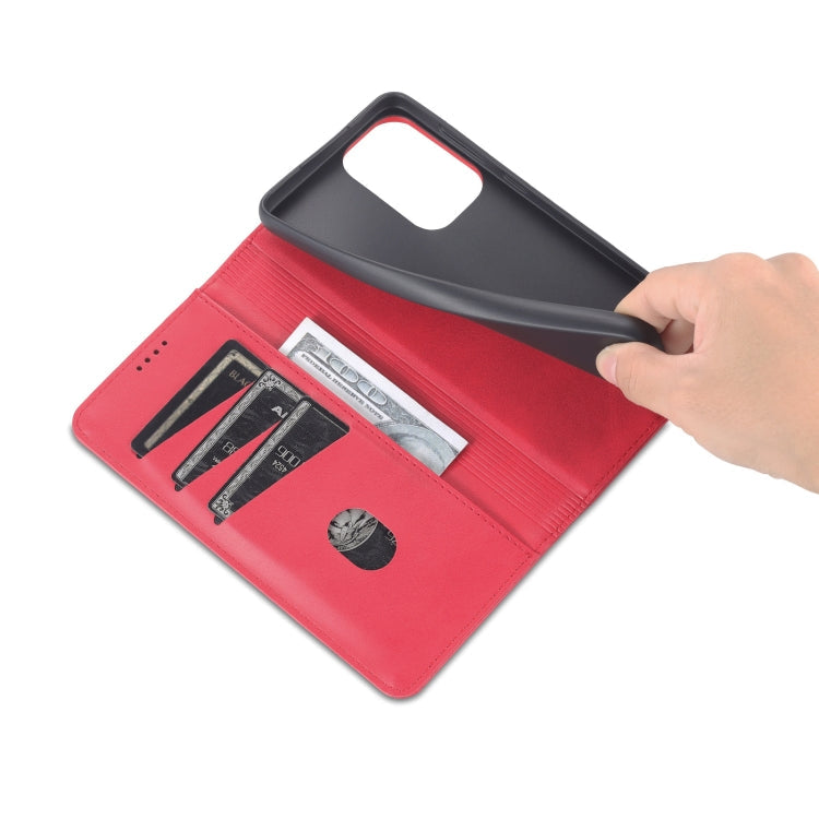 For Samsung Galaxy A53 5G AZNS Magnetic Calf Texture Horizontal Flip Leather Phone Case(Red)