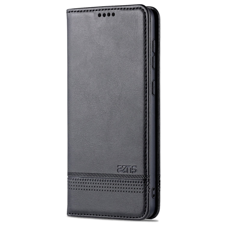 For Samsung Galaxy A53 5G AZNS Magnetic Calf Texture Horizontal Flip Leather Phone Case(Black)