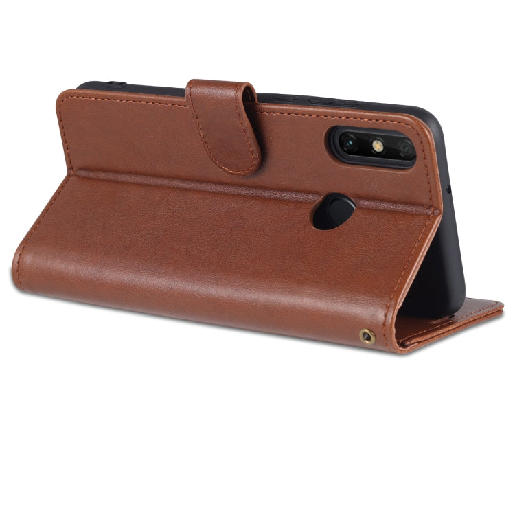 For Huawei Enjoy 20e AZNS Sheepskin Texture Flip Leather Phone Case(Brown)
