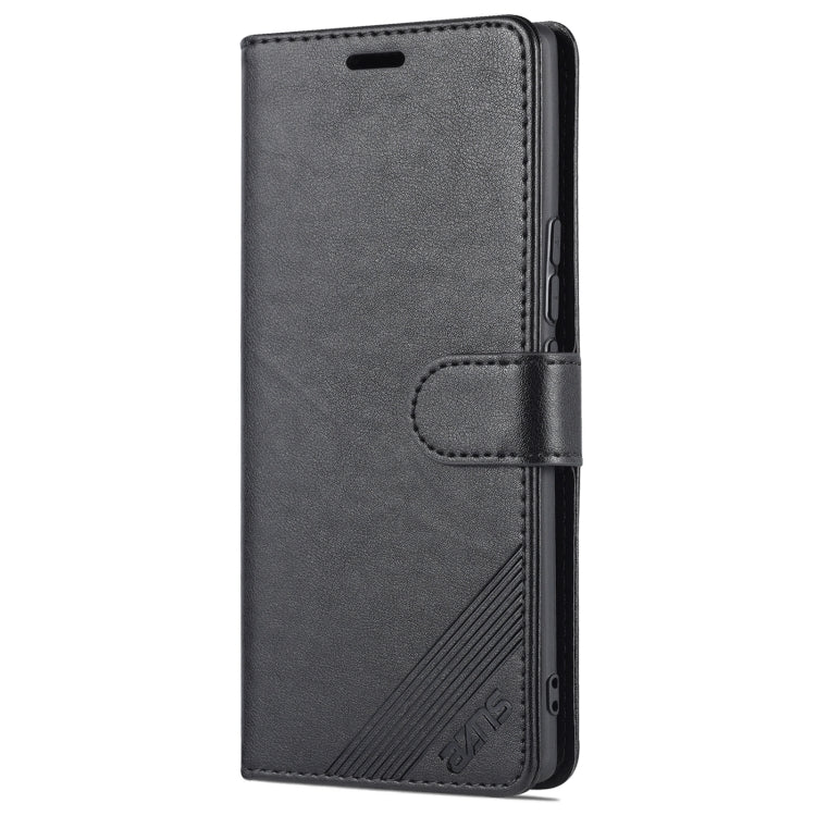 For Honor 60 AZNS Sheepskin Texture Flip Leather Phone Case(Black)