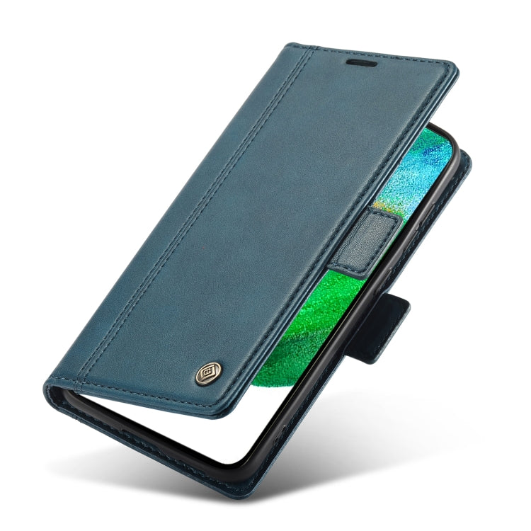 For Samsung Galaxy S22+ 5G LC.IMEEKE PU + TPU Skin-friendly Feeling Leather Phone Case(Blue)