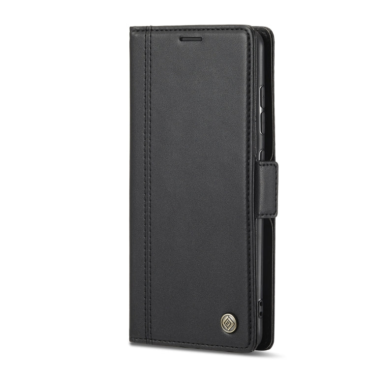 For Samsung Galaxy S22+ 5G LC.IMEEKE PU + TPU Skin-friendly Feeling Leather Phone Case(Black)