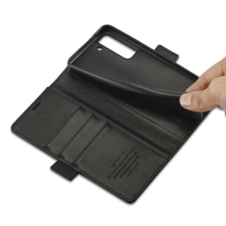 For Samsung Galaxy S22+ 5G LC.IMEEKE PU + TPU Skin-friendly Feeling Leather Phone Case(Black)