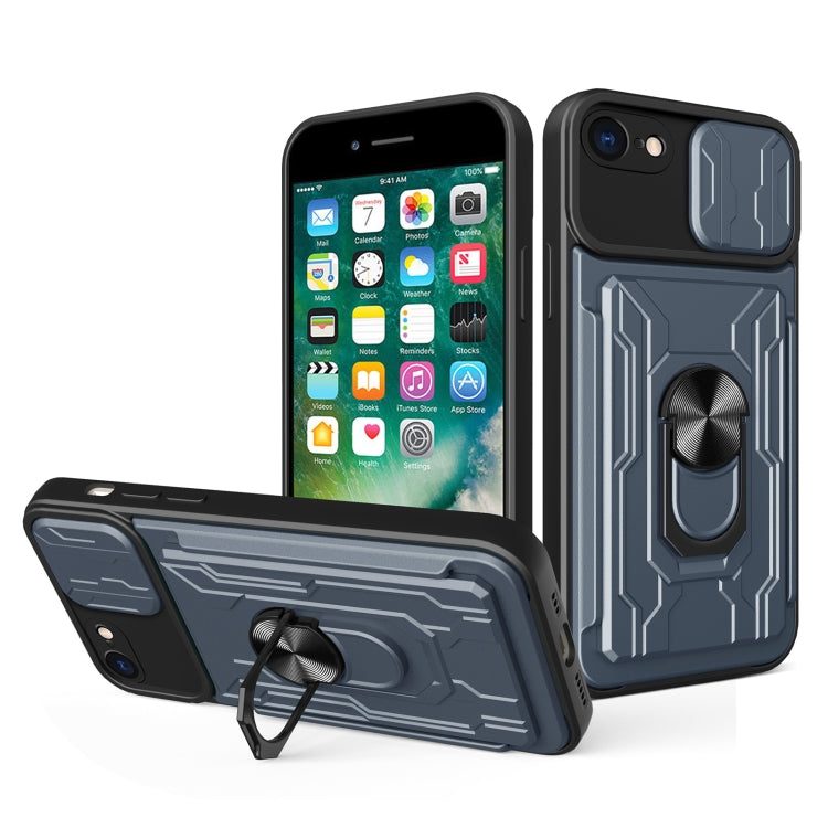 Sliding Camshield Card Phone Case, For iPhone 7 / 8 / SE 2022 / SE 2020, For iPhone 7 Plus / 8 Plus