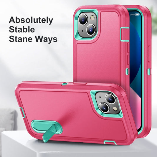 3 in 1 Rugged Holder Phone Case, For iPhone 13, For iPhone 13 Pro
