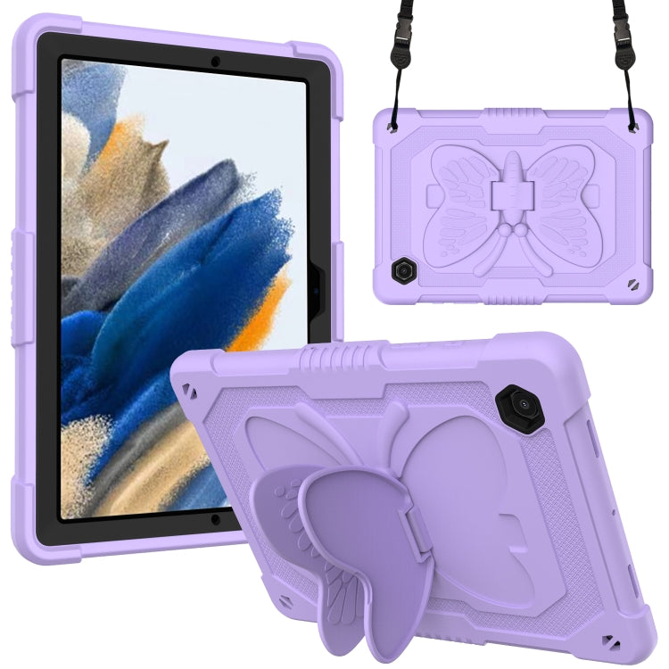 Beige PC + Silicone Holder Tablet Case, For Samsung Galaxy Tab A8 10.5 2021