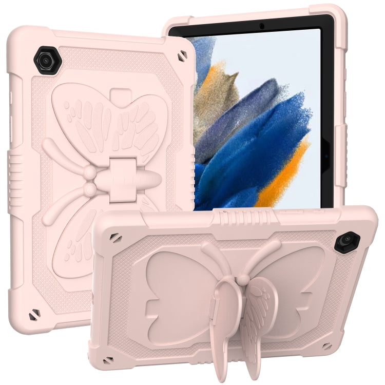 Beige PC + Silicone Holder Tablet Case, For Samsung Galaxy Tab A8 10.5 2021