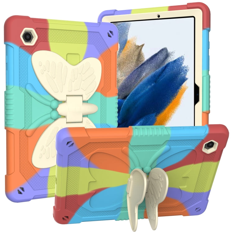 Beige PC + Silicone Holder Tablet Case, For Samsung Galaxy Tab A8 10.5 2021