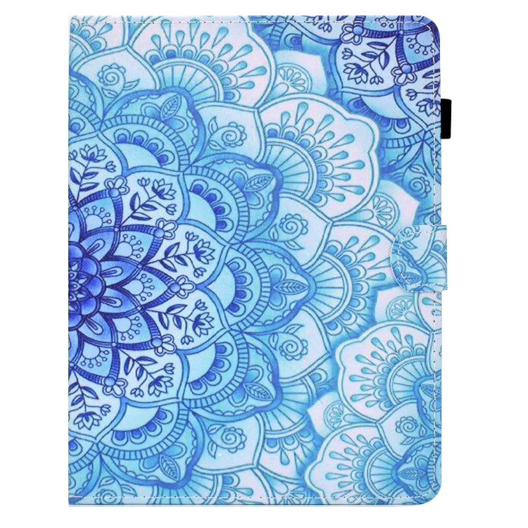 For 7 inch Tablet Electric Pressed TPU Leather Tablet Case(Green Flower)