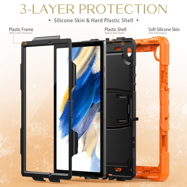 Shockproof Black Silicone + PC Tablet Protective Case, For Samsung Galaxy Tab A8 10.5 2021