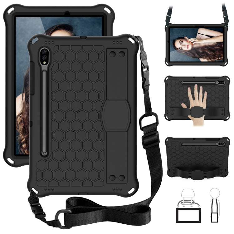 Honeycomb Design EVA + PC Tablet Case with Strap, For Samsung Galaxy Tab S8 / Tab S7