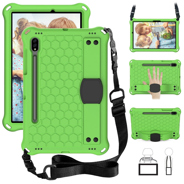 Honeycomb Design EVA + PC Tablet Case with Strap, For Samsung Galaxy Tab S8 / Tab S7
