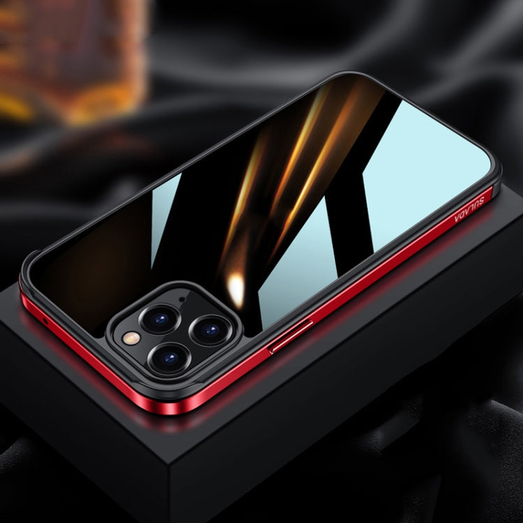 SULADA Metal Frame + Nano Glass + TPU Phone Case, For iPhone 13 Pro Max