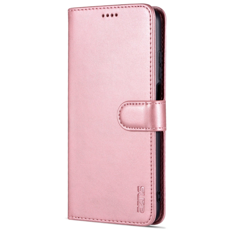 For Xiaomi Redmi Note 11 4G Global / Note 11S AZNS Skin Feel Calf Texture Horizontal Flip Leather Phone Case(Rose Gold)