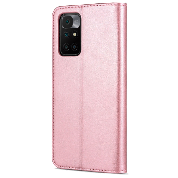 For Xiaomi Redmi Note 11 4G Global / Note 11S AZNS Skin Feel Calf Texture Horizontal Flip Leather Phone Case(Rose Gold)