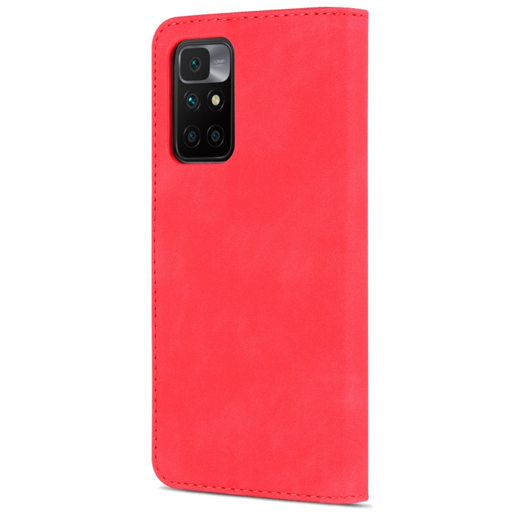 For Xiaomi Redmi Note 11 4G Global / Note 11S AZNS Skin Feel Calf Texture Horizontal Flip Leather Phone Case(Red)