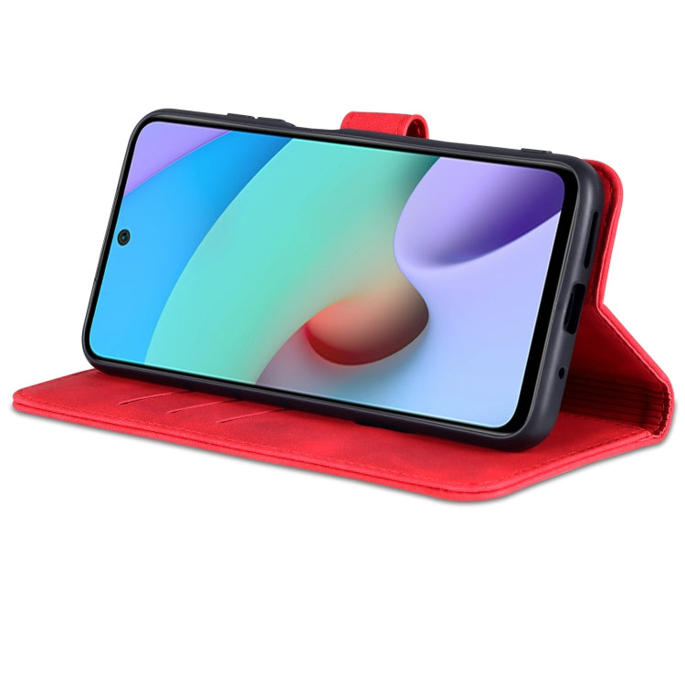 For Xiaomi Redmi Note 11 4G Global / Note 11S AZNS Skin Feel Calf Texture Horizontal Flip Leather Phone Case(Red)