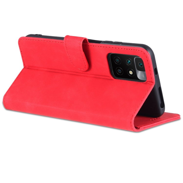 For Xiaomi Redmi Note 11 4G Global / Note 11S AZNS Skin Feel Calf Texture Horizontal Flip Leather Phone Case(Red)